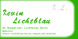 kevin lichtblau business card